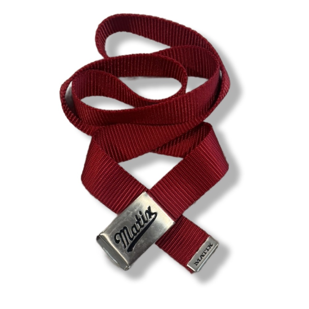 Matix Red Belt with Military Buckle 48”